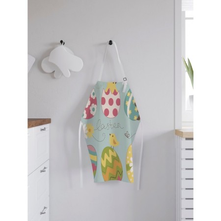 Apron kitchen with a photo print "Painted Easter eggs", adjustable, size OS-1