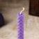 Candle from wax "Intuition and understanding of the essence", 13x1.7 cm, 1 hour, purple
