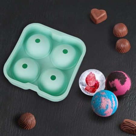 Form for ice shares, 12 × 5 cm, 4 cells, color mix-3