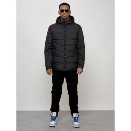 Male spring jacket, size 50, black color-9