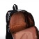 School backpack from textiles on a zipper, 3 pockets, black/gray color