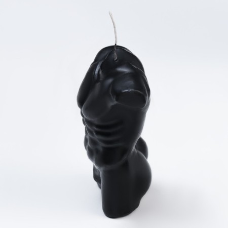 Figure candle "Male torso", 10 cm, black-3