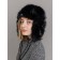 Children's fur cap, size 52, black color