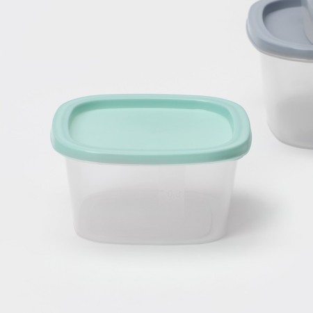 Set of square containers Biofresh, 3 pcs: 0.23 l, 0.5 l, 0.9 l, color mix-2