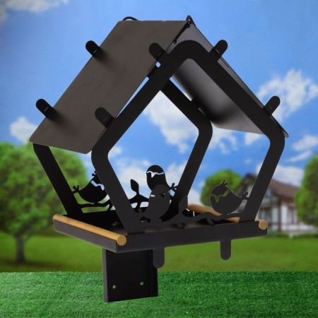 Bird's feeder "Bird's courtyard" Black, D-220mm, 48x110cm