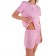Female set (T-shirt/shorts), powder pink color, size 42