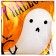 Foil ball 18 "Square Halloween, set 4 pcs.