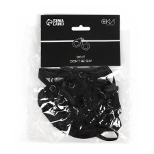 A set of erotic linen of the oksa, panties and an imperial tremor, groove, size S, black 1077433