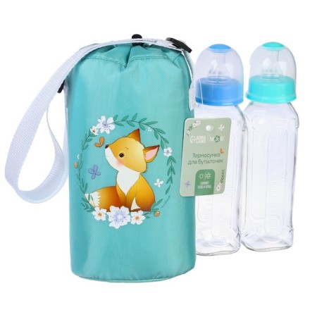 Thermal Sur Air Force for 2 children's bottles "Fox"