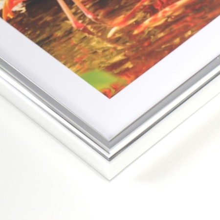 Photo frame A4 21x30 cm 45-r format (f) silver (plastic screen)-1