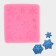 Mold "Snowflakes", silicone, 8.6 × 8.6 cm, pink color