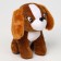 Soft toy "Dog", 19 cm, dark brown color
