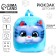 Baby plush backpack for the girl "Kitik", with a pocket, 22 × 17 cm