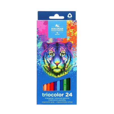 Pencils 24CV K-I-N 3134 Triocolor Tiger, trihedral, cards/UP-3