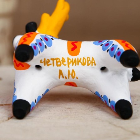Дымковская игрушка "Олень", микс-3