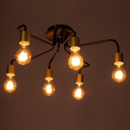 Chandelier 2721/6 E27 40W black and gold 60x60x30 cm-2