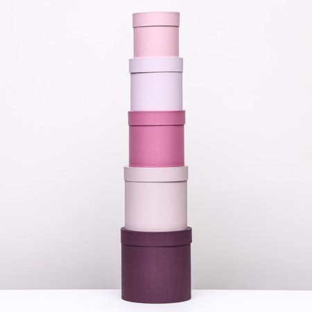 Set of round boxes 5 in 1 "Spring", 20 x 20 - 14x14 cm-2