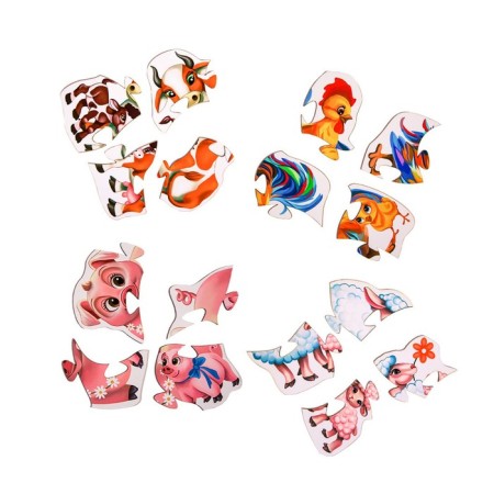 Figure puzzle "Farm", 4 puzzles, 21.5 × 21.5 cm-2