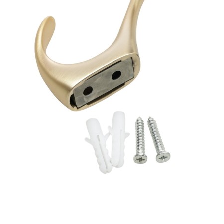 Furniture hook Cappio Heel, two -rod, satin gold-5