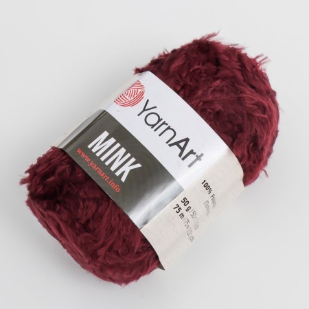 Yarn "mink" 100% polyamide 75m/50g (339 burgundy)-1