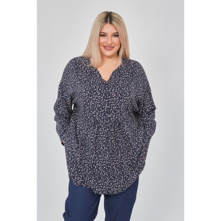 Women's tunic, size 76, dark blue color-3