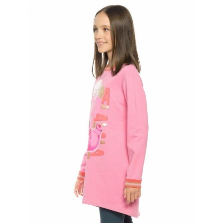Sweatshirt for girls, height 134 cm, pink color-1