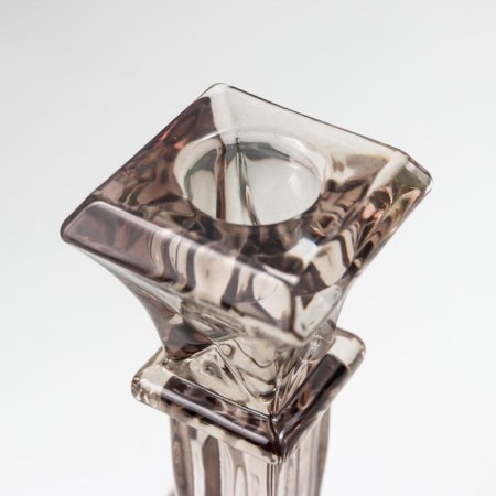 Glass of Glass for 1 candle "Rectangular column" Reflair purple 16x8.6x8.6 cm-2