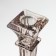 Glass of Glass for 1 candle "Rectangular column" Reflair purple 16x8.6x8.6 cm