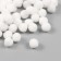 Pompons, 8 mm, 100 pcs/pack, 100% polyester, white color