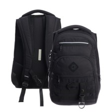 Youth backpack 43 x 31 x 20 cm, Grizzly, ergonomic back, laptop department, black