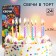 Set of candles for a cake, 24 pcs, spider-man