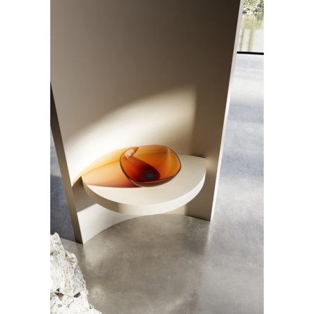 ABBER KRISTALL AT2806OPAL sink, 430x430x150 mm, brown-1