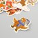 Stickers for creativity "owl New Year" embossing gold set 48 pcs 9x7x0.8 cm
