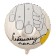 Folgic balloon 18 "Beloved dad", a circle, with a substrate