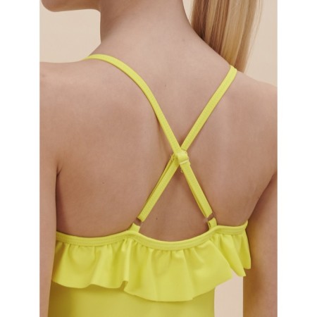 Swimsuit for girls, height 116-122 cm, lime color-4