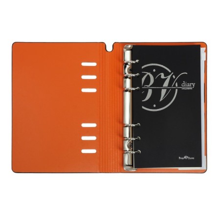 Deliciper of Leduced A5, 120 sheets on Firenze rings, artificial leather cover, block 70g/m2, black-2