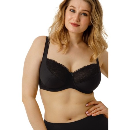 Women's bra -braid, size 95F, black color-6