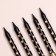 Candles in the cake "Golden pea", 6 cm, 10 pcs, black