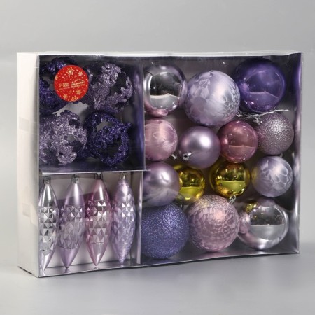 A set of jewelry plastic 22 pcs "Andromeda" (4 icicles, 18 balls)-1