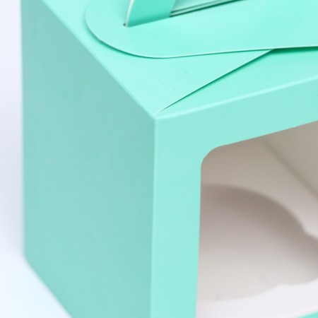 Packaging for one cupcake, green, 9.2 x 9.2 x 11.1 cm-2