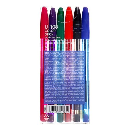 A set of 6 ballpoints, Erichkrause, U-108 Stick Color Knot 1.0 mm color mix-5