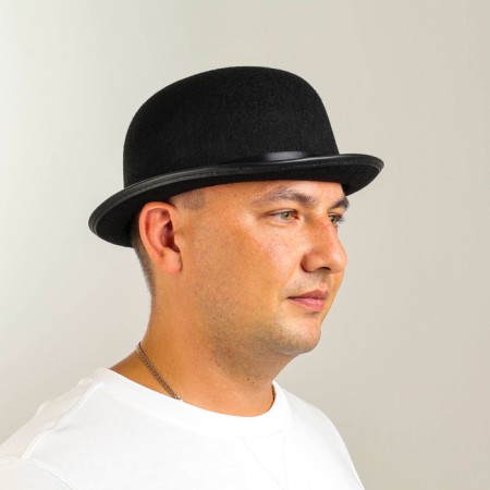Hat bowler, felt, black, p. 56–58-2