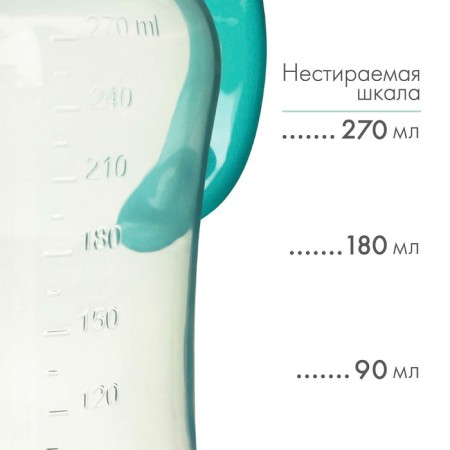 Drunker - children's impotion with a soft nose, 270 ml., With pens, Biryuzovoy color-2