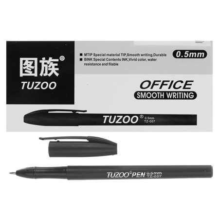 Gel pen, 0.5 mm, black, black body-1