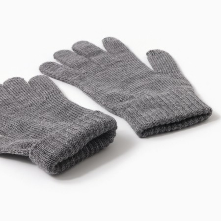Male gloves, dark gray color, size 22-2