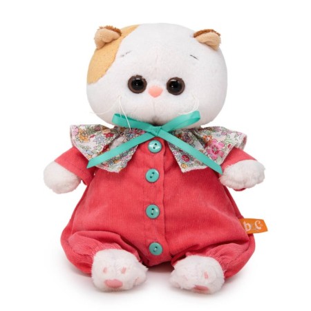 Soft toy "Lee Baby in a jumpsuit with a collar in a flower", 20 cm