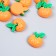 Decor for creativity plastic "Orange with leaves" set of 10 pcs 2.5x2 cm