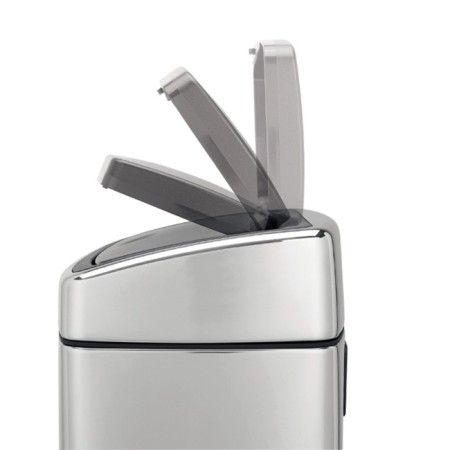 Garbage bucket Brabantia Touch Bin, Soft Touch system, polished steel color, 10 liters-5