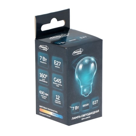 Luazon Lighting, G45, 7 W, E27, 630 LM, 6500 K, cold white lamp.-2