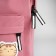 Young backpack from textiles with a zipper, waterproof, 4 pockets, pink color